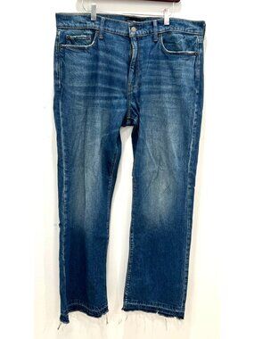 Lucky Brand Straight Leg Jeans 36 x 30 Raw Hem Blue Denim Casual Wear *READ (3)
